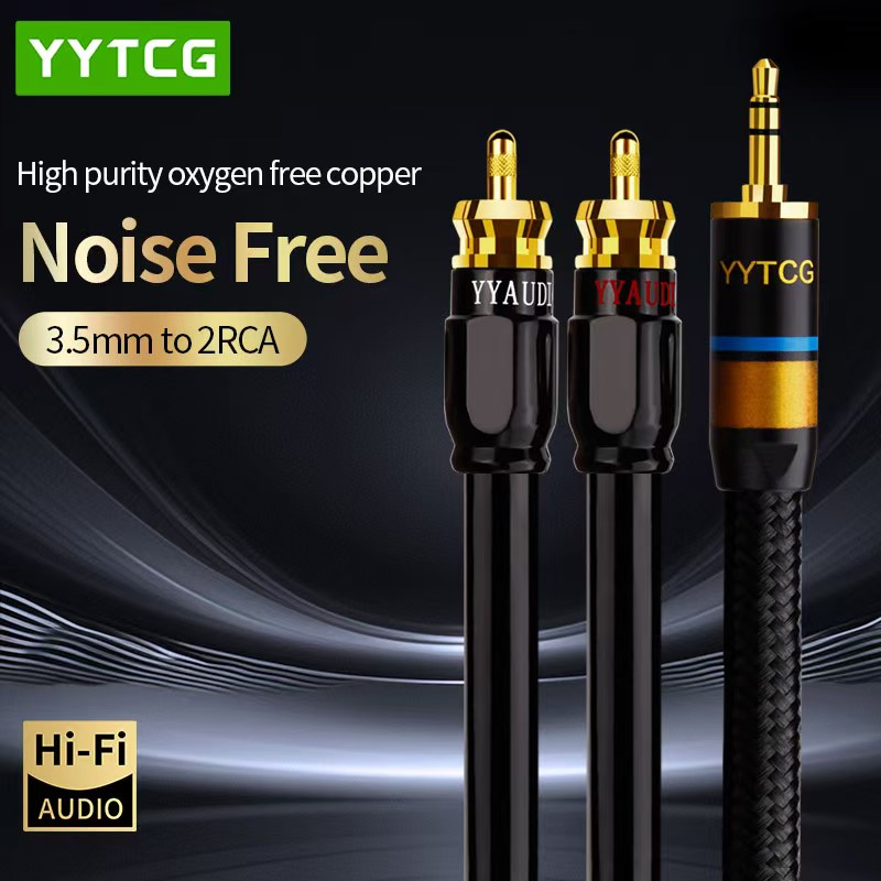 Home Cinema Ampli - YYTCG Cable RCA estéreo HiFi 3,5mm