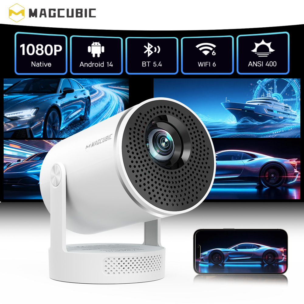 Home Cinema Complet - Proyector Magcubic Android 14 Nativo 1080P