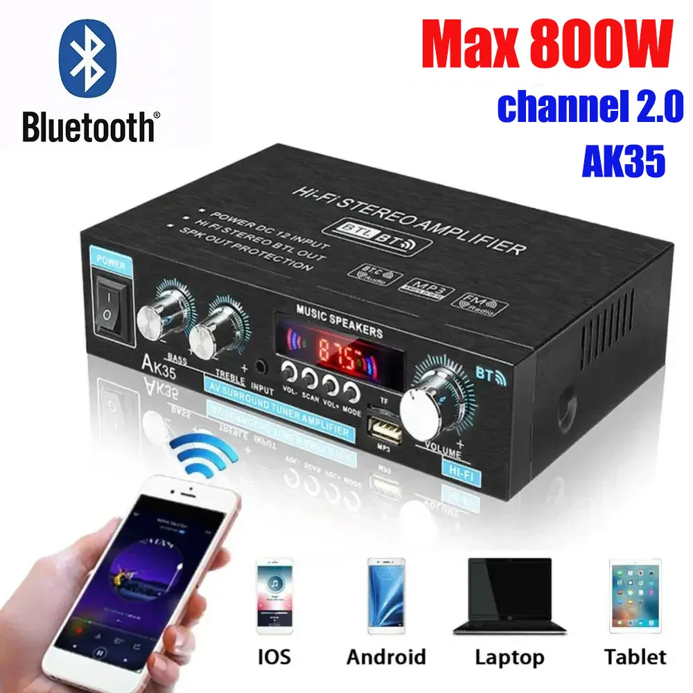 Home Cinema Bluetooth - Amplificadores digitales Bluetooth HiFi AK3 Canal