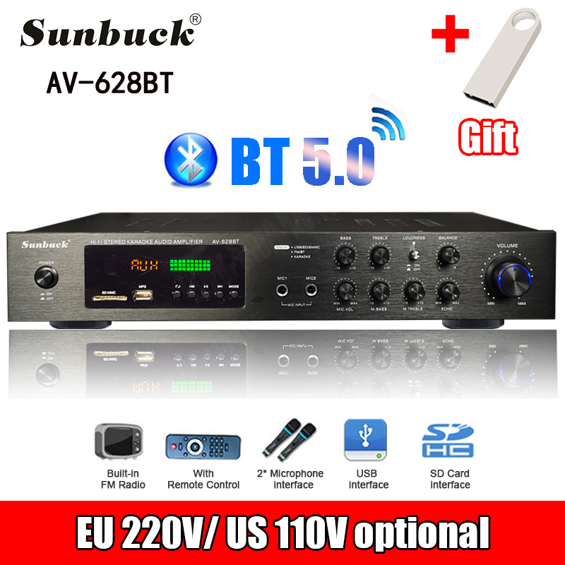 Home Cinema Bluetooth - Amplificador de potencia Bluetooth de 110/220V