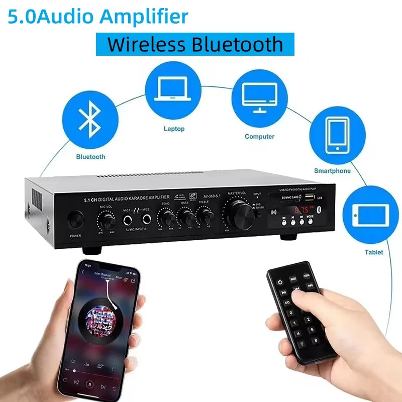 Home Cinema Bluetooth - AV-369BT Bluetooth 5,1 altavoz de sonido