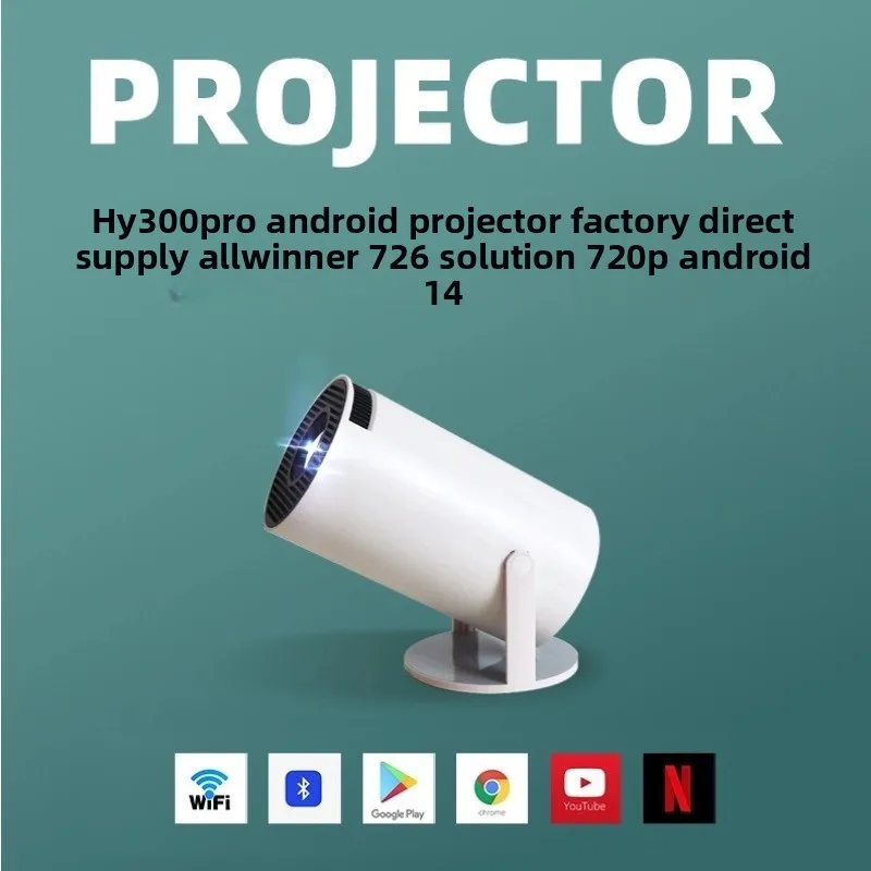 Home Cinema Bluetooth - Proyector Portátil HY300Pro 4K HD, Bluetooth,