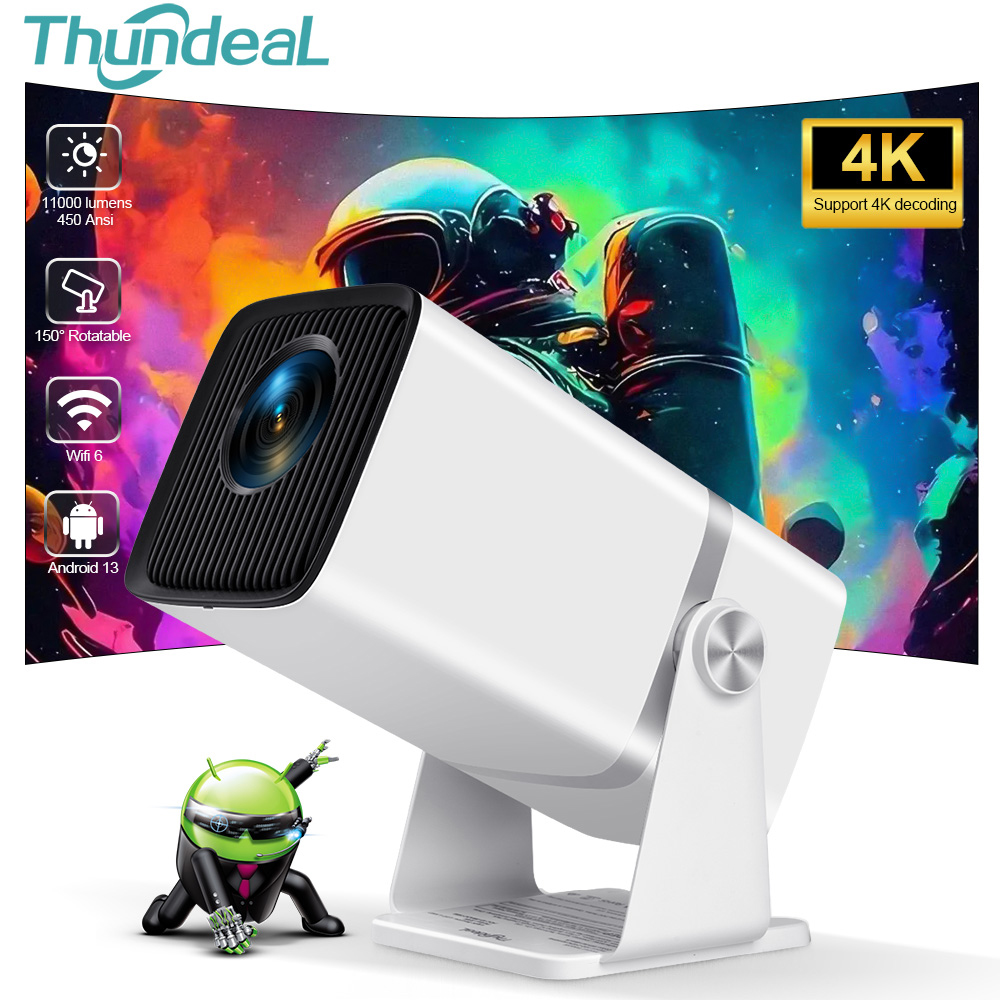 Home Cinema Bluetooth - ThundeaL 4K Proyector Full HD FHD