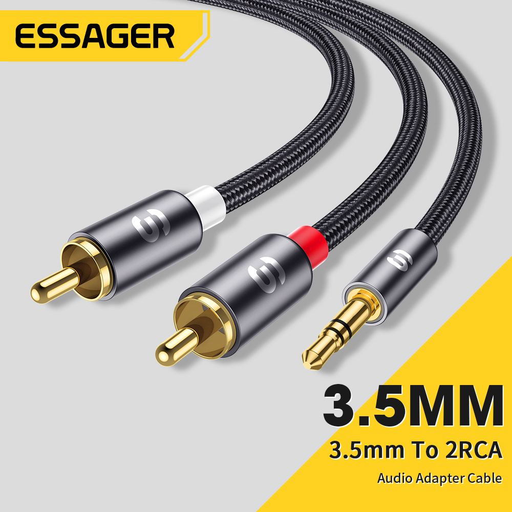 Home Cinema Ampli - Essager Cable de Audio RCA estéreo