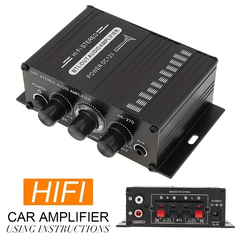 Home Cinema Ampli - Mini Amplificador de Potencia AK-270 de