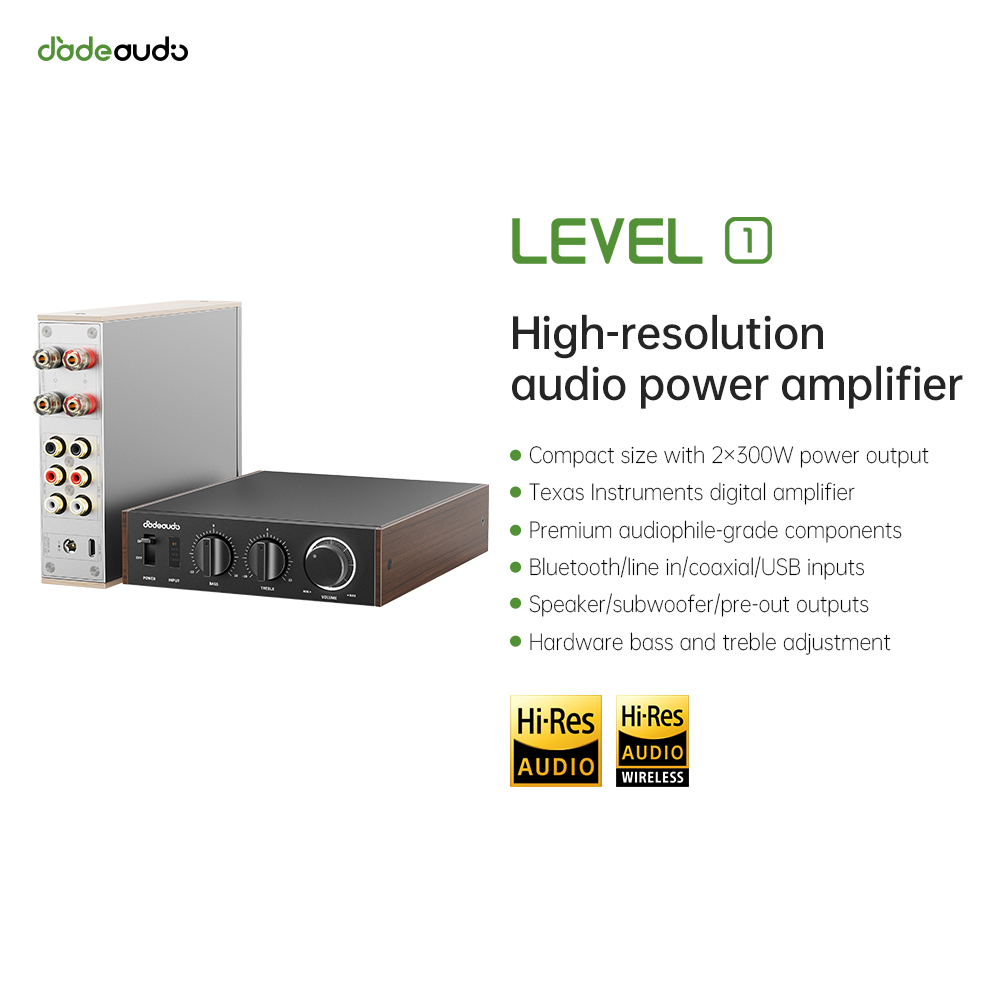 Home Cinema Ampli - Amplificador Bluetooth LDAC de Escritorio JadeAudio