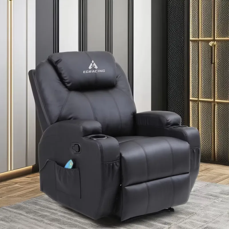 Home Cinema Furniture - Sillón Reclinable Individual Moderno, de Cuero
