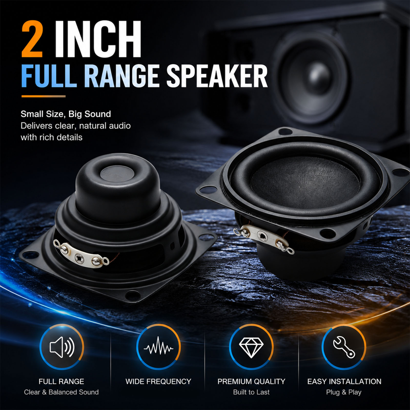 2 uds 2 pulgadas Mini altavoce - Home Cinema Complet reseña y precio
