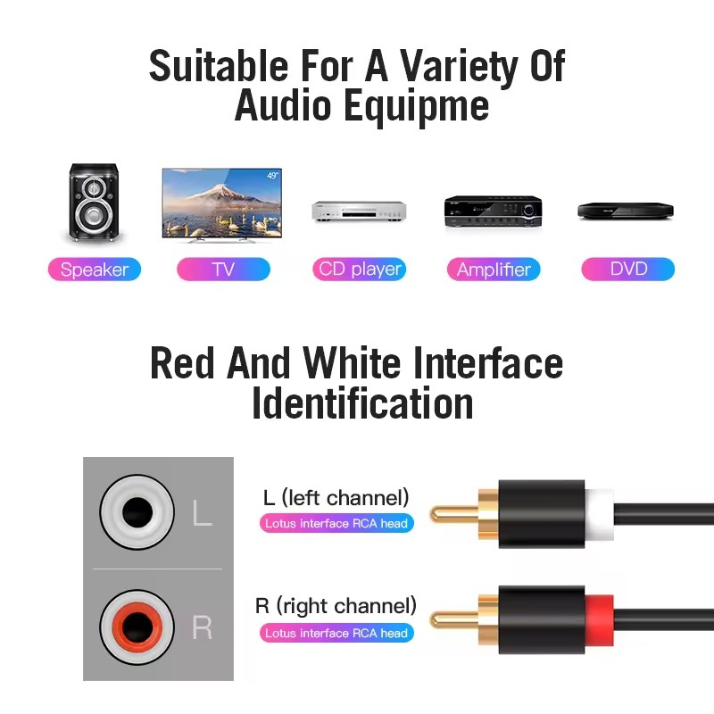 Cable RCA Dual estéreo HIFI 2  - Home Cinema Ampli reseña y precio