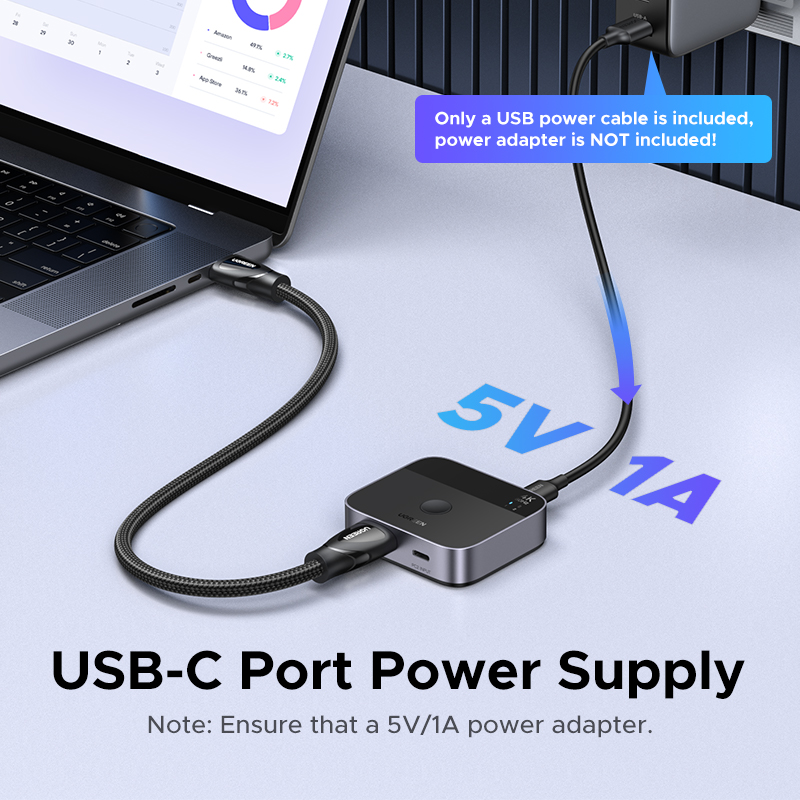 UGREEN HDMI USB C Switch 2 en  - Home Cinema Pc reseña y precio