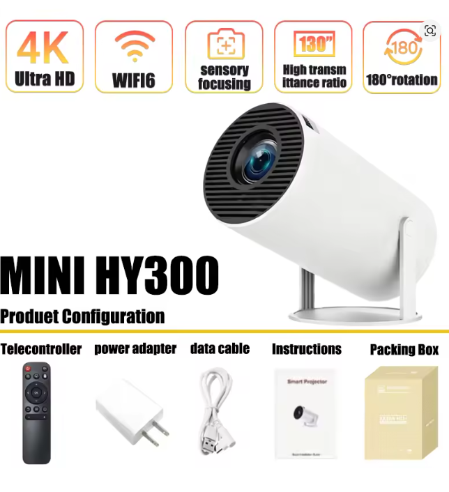 Mini Proyector Portátil HY300  - Home Cinema Pc reseña y precio