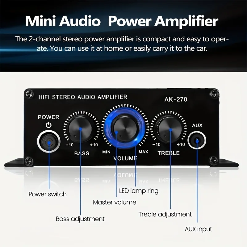 Mini Amplificador de Potencia  - Home Cinema Ampli reseña y precio