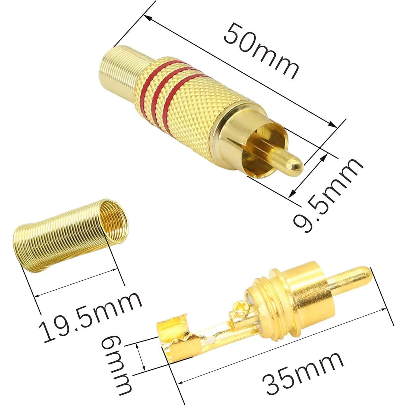 Conector de Audio y Video RCA  - Home Cinema Ampli reseña y precio